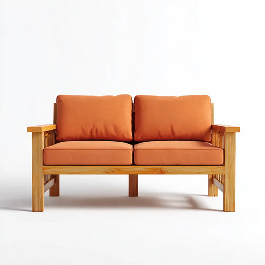 Sofa ogrodowa, Taras sofa 2-fotelik Orange 130 x 75 x 75 cm lity drewniany prostokąt